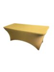 te huur tafel rokken goud 180x70