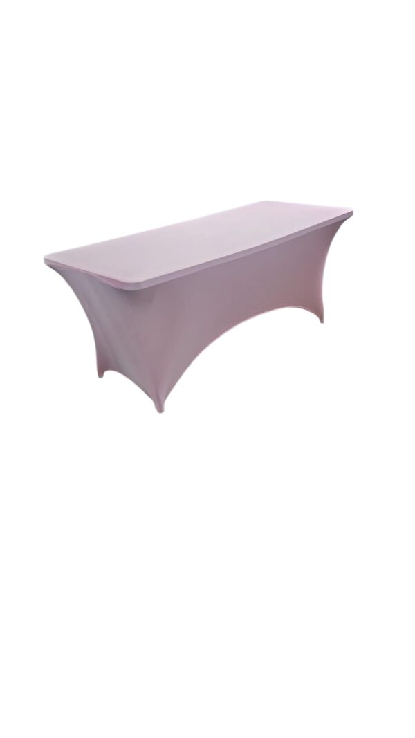 te huur tafel rokken roze 180x70