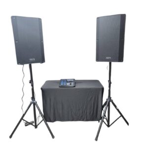 te huur actieve speakerset 2 speakers 2000watt