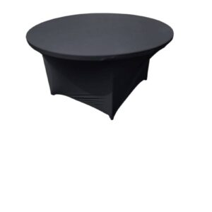 te huur tafelrokken zwart voor ronde vouwtafels 150cm