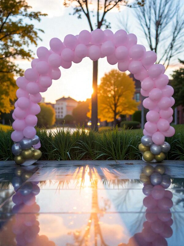 te huur gevulde ballonnen boog