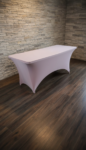 te huur tafel rokken roze 180x70