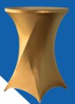 te huur tafelrokken sta tafels goud metallic