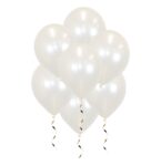 te koop: wit metallic ballonnen