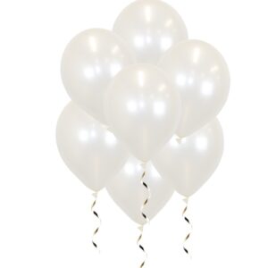 te koop: wit metallic ballonnen
