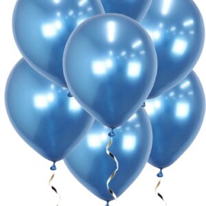 te koop: chrome blauw ballonnen