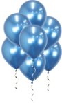 te koop: chrome blauw ballonnen