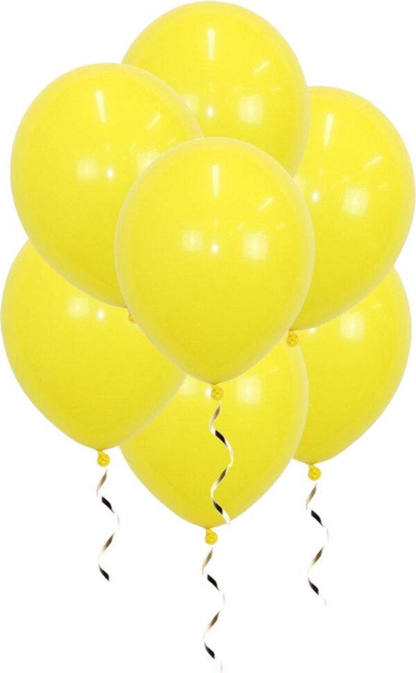 te koop: geel ballonnen