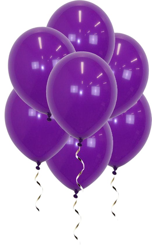 te koop: paarse ballonnen