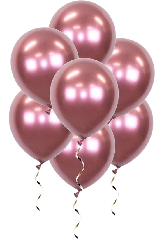 te koop: chrome rood ballonnen