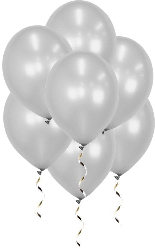 te koop: zilver metallic ballonnen